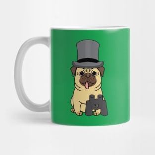 Pug dog ready for the races Mug